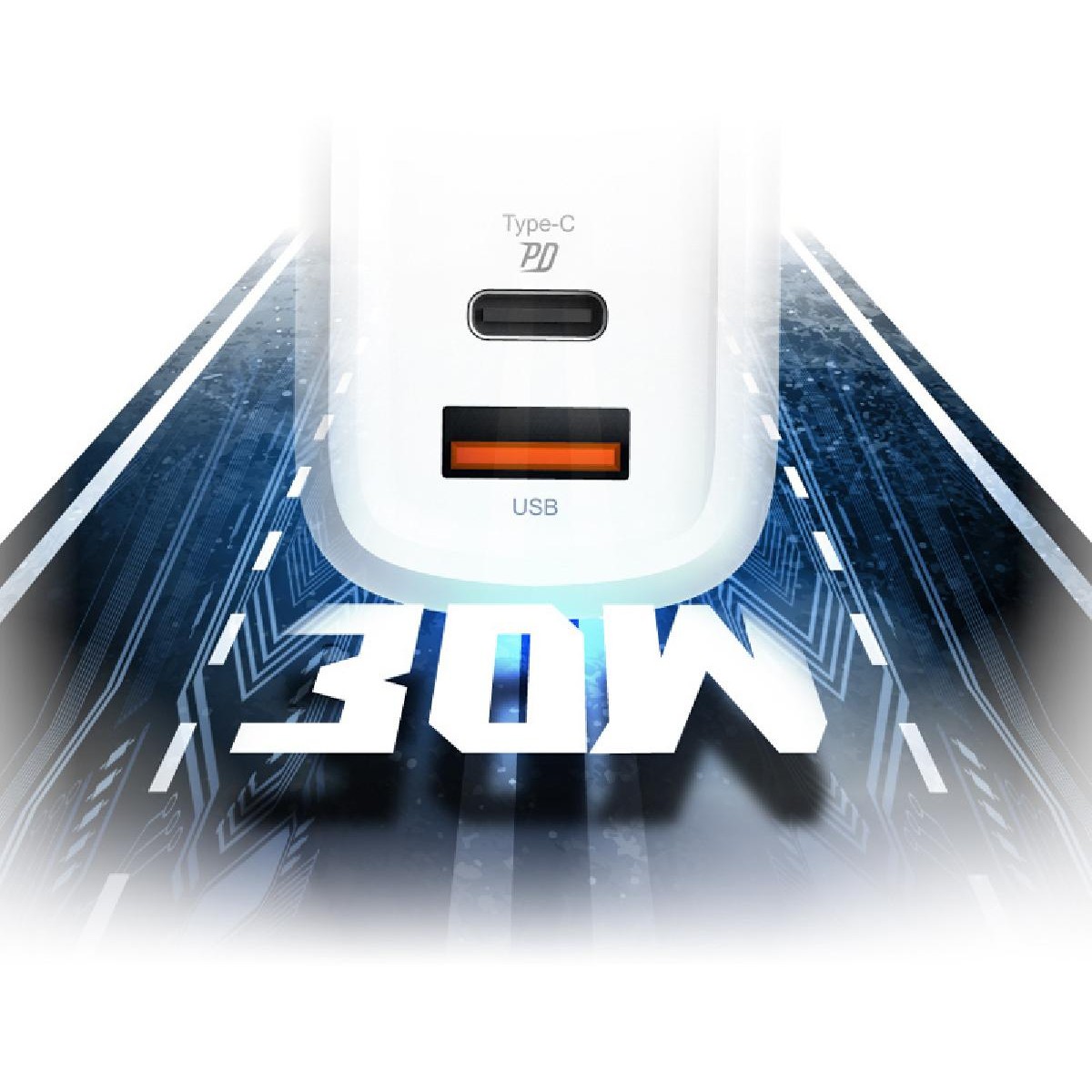 Silicon Power QM25  Wall Charger QM25 30W USB/TypC white