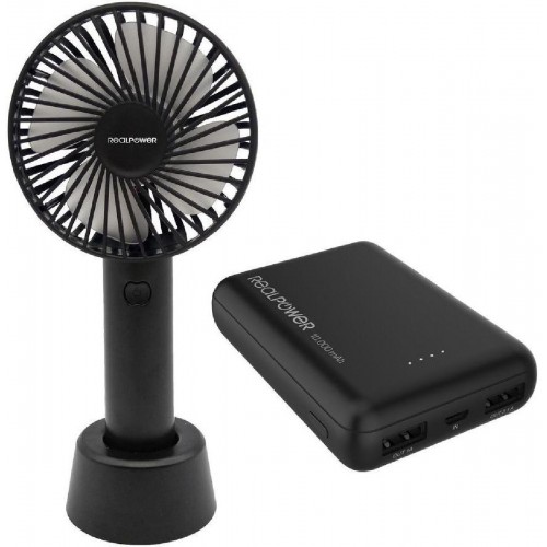RealPower 270315 mini power bank 10000 mAh + δωρο Ανεμιστηράκι Χειρός usb Επαναφορτιζόμενο