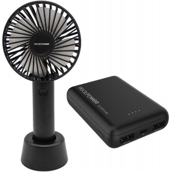 RealPower 270315 mini power bank 10000 mAh + δωρο Ανεμιστηράκι Χειρός usb Επαναφορτιζόμενο