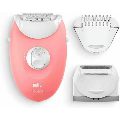 Braun Silk-Epil 3 SE 3-440 Legs & Body Αποτριχωτική μηχανή pink