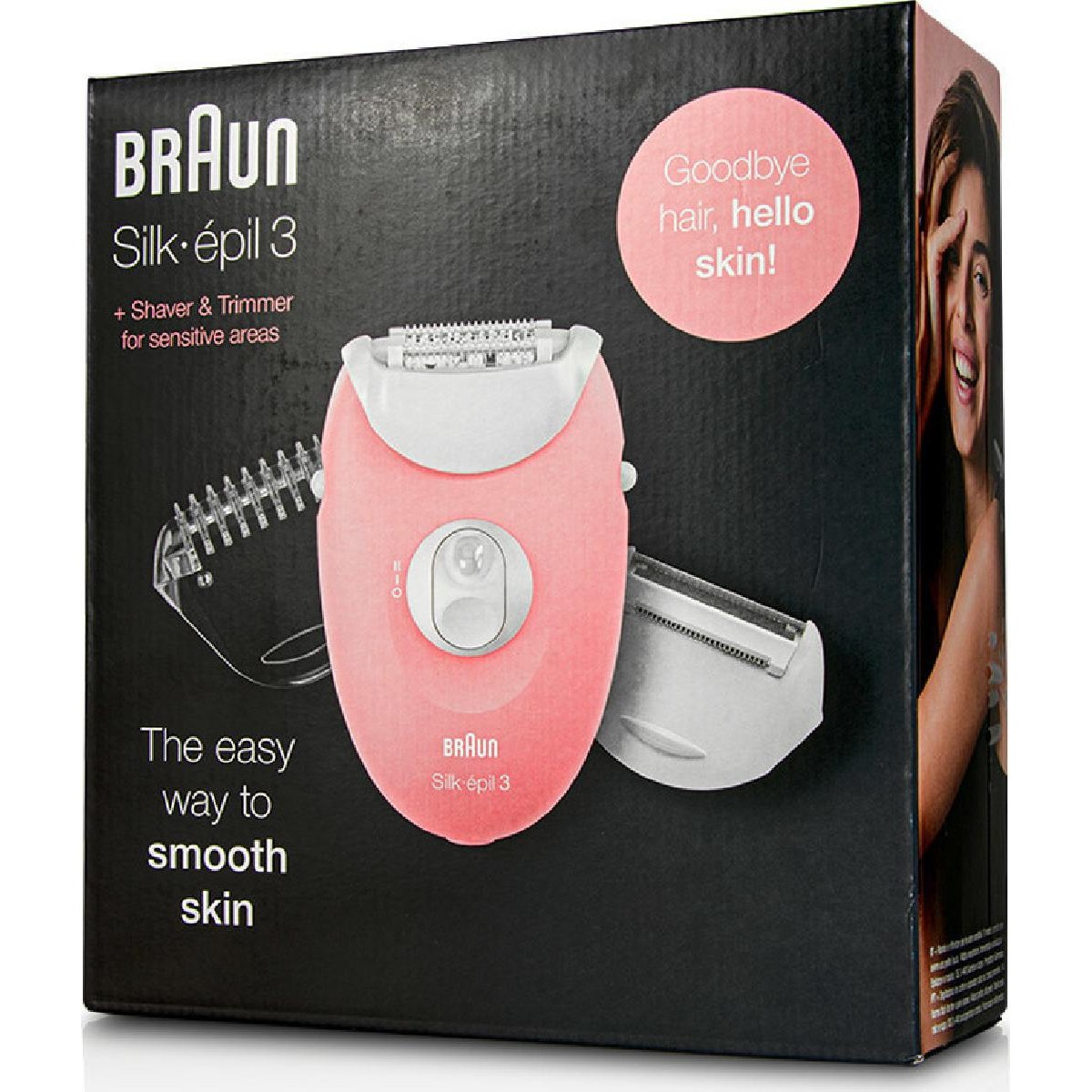 Braun Silk-Epil 3 SE 3-440 Legs & Body Αποτριχωτική μηχανή pink
