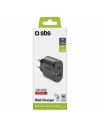 Sbs Wall Charger 25 watt USBA/TypC black (TETRPD25W)