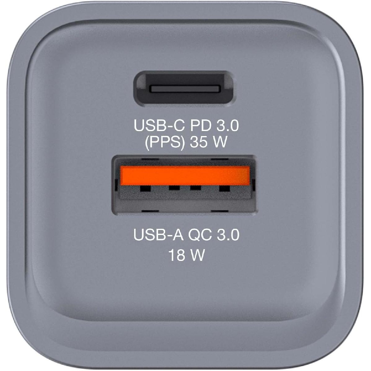 Verbatim GNC-35 GaN Charger 2 Port 35 watt USB A/type-c gray