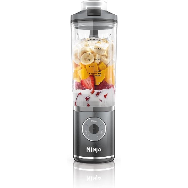 NINJA Blast Max BC251EUGY Portable USB-C Rechargeable Wireless Blender 570ml Cool Grey