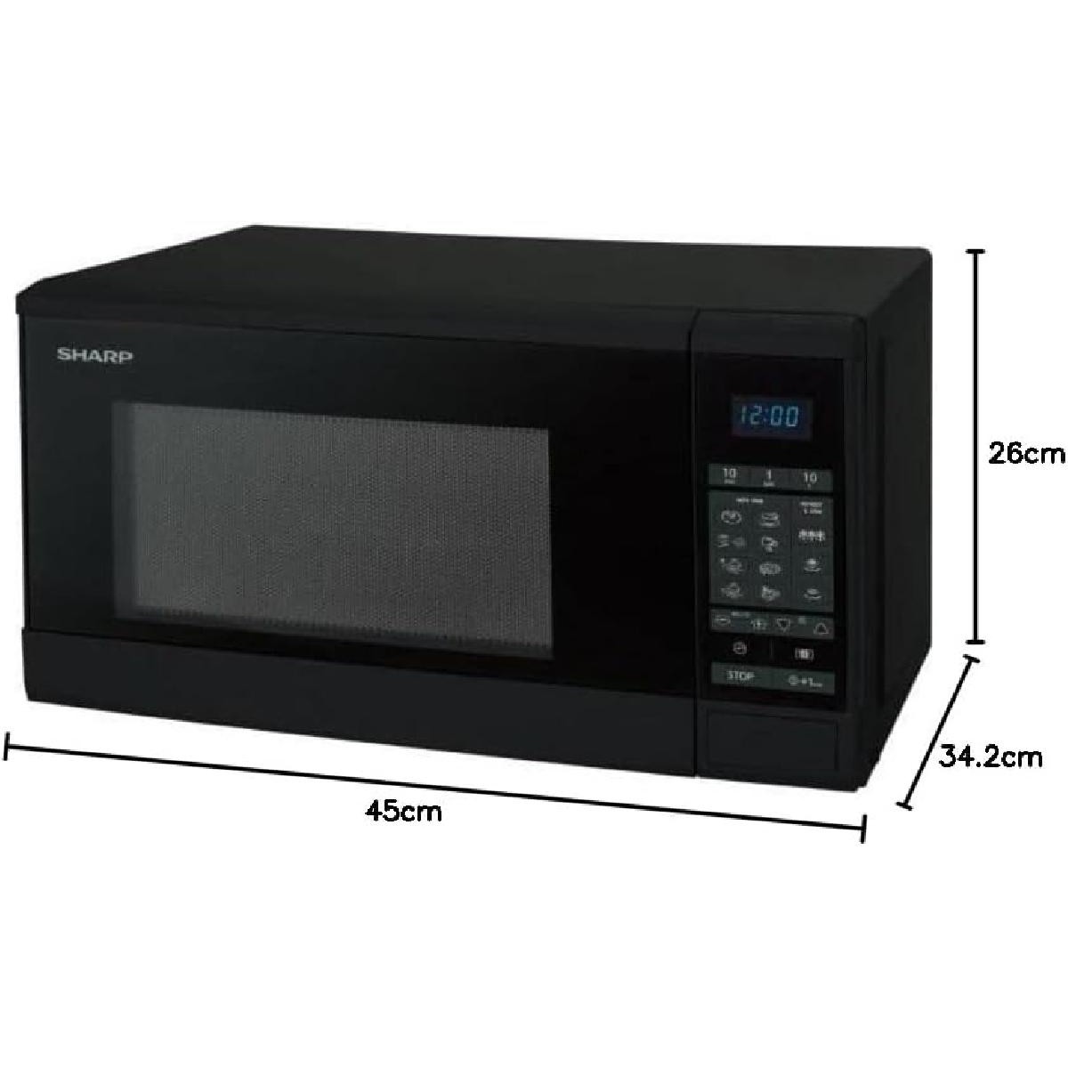 Sharp R270BK Φούρνος μικροκυμάτων 800 watt 20 lt digital black