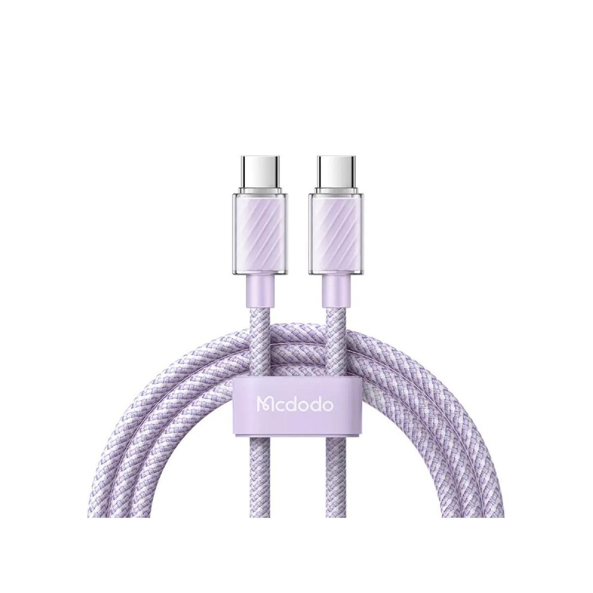 Mcdodo CA-3672 Type-C to Type-C Transparent Data Cable  1.2m purple Mcdodo CA-3672 Type-C to Type-C Transparent Data Cable  1.2m purple