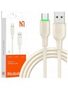 Mcdodo CA-4750 USB-A to Type-C 6A Data Cable with LED Light 1.2m beige