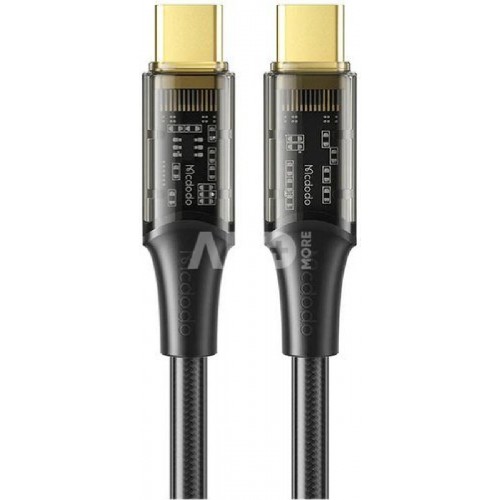 Mcdodo CA-2110 Type-C to Type-C 100 watt Transparent Data Cable  1.2m black