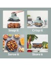 Ninja FN101EUSG Crispi 4-in-1 Portable Glass Air Fryer Cooking System 1500 watt  3.8lt sage green
