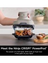 Ninja FN101EUST Crispi 4-in-1 Portable Glass Air Fryer Cooking System 1500 watt  3.8lt stone