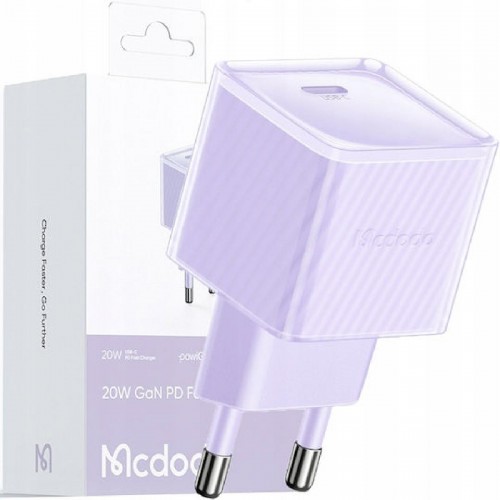 Mcdodo CH-3773 20 watt USB-C GAN PD Fast Charger (EU) purple