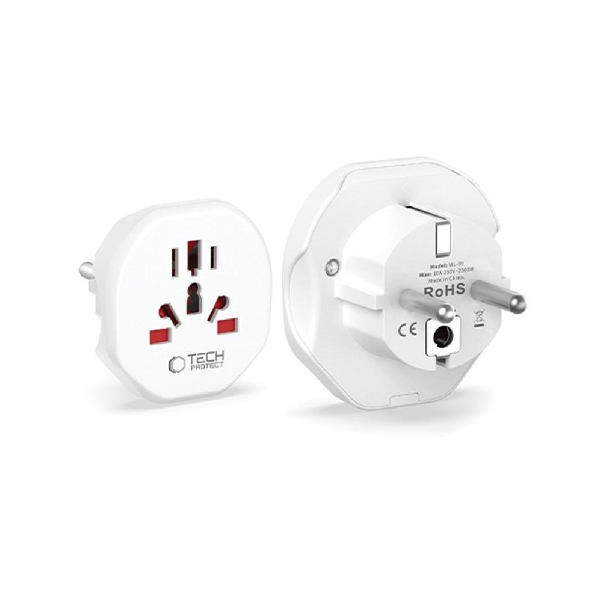 Tech-Protect WL-09 universal travel adaptor EU white