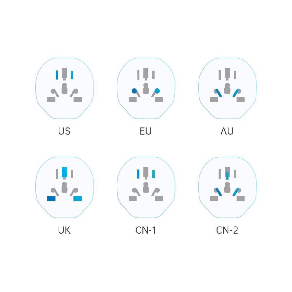 Tech-Protect WL-09 universal travel adaptor EU white