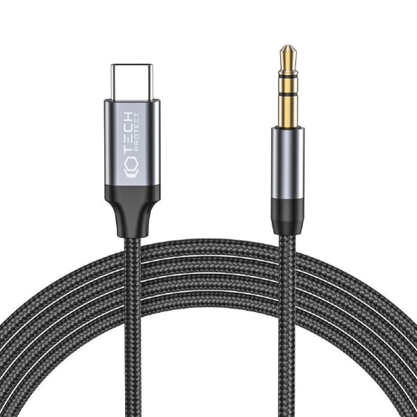 Tech-Protect UltraBoost Type-C to AUX mini jack 3.5mm cable 1m Black
