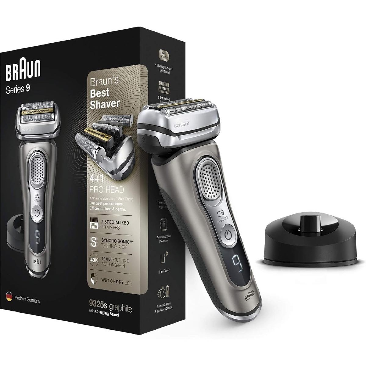Braun 9325s Series 9 wet&dry Ξυριστική Μηχανή Προσώπου graphite