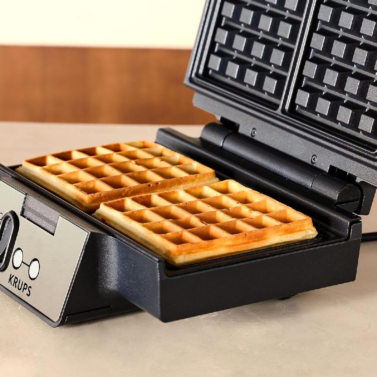 Krups FDK261 Iconic waffle maker 850 watt Black/Stainless Steel