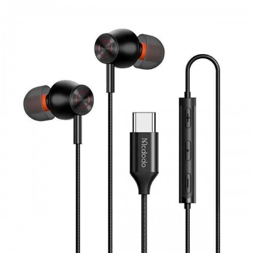 Mcdodo HP-3490 in-ear wired headphones Type-C (black)