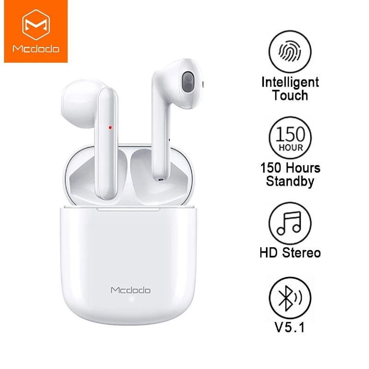 Mcdodo HP-5300 Earbud Bluetooth 5.1 TWS White Mcdodo HP-5300 Earbud Bluetooth 5.1 TWS White