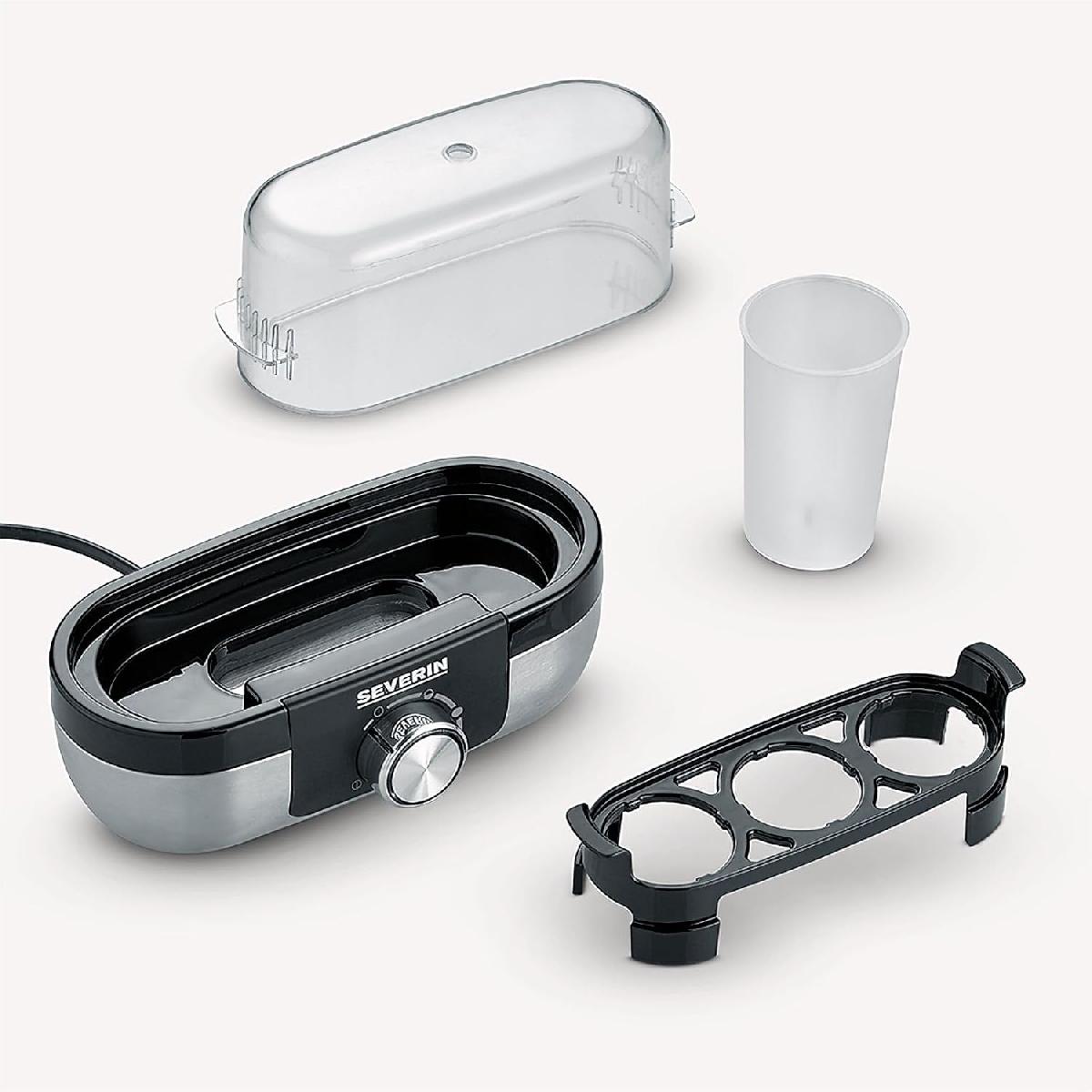 Severin EK 3163 Αυγοβραστήρας stainless steel 3 Eggs black