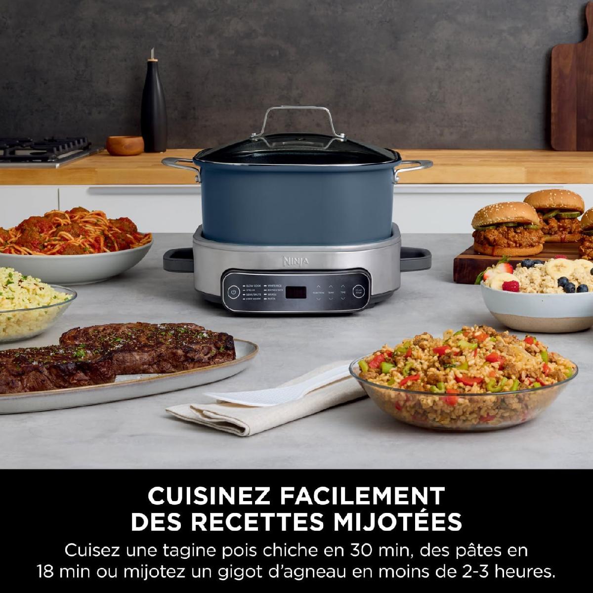 Ninja MC1101EU Foodi PossibleCooker, 6 lt Multicooker, 8-in-1 Multifunctional & Slow Cooker & Rice Cooker Midnight Blue