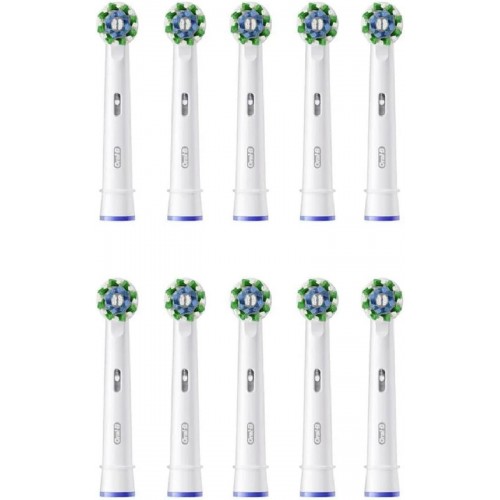 Oral-B Pro CrossAction Ανταλλακτικές Κεφαλές για Οδοντόβουρτσα 10 pcs white (860595)