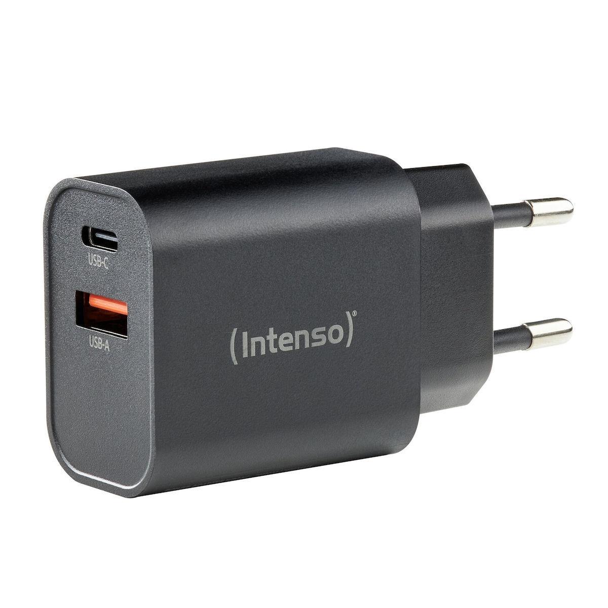 Intenso W30AC fast charger 30 watt 1x USB-C & 1xUSBA  black