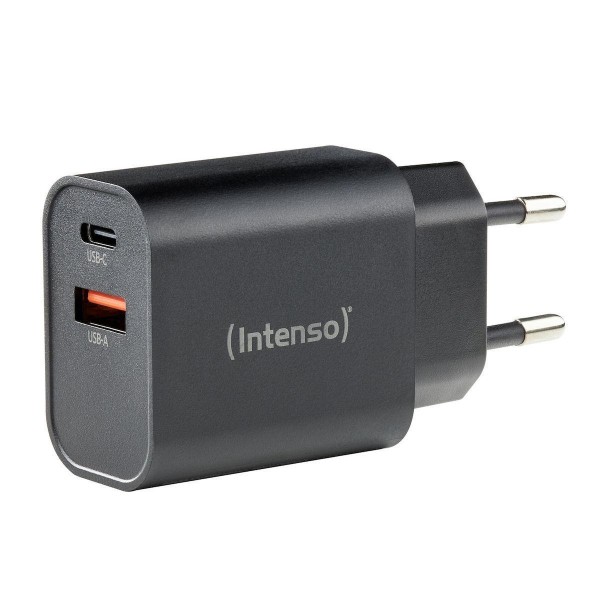 Intenso W30AC fast charger 30 watt 1x USB-C & 1xUSBA  black