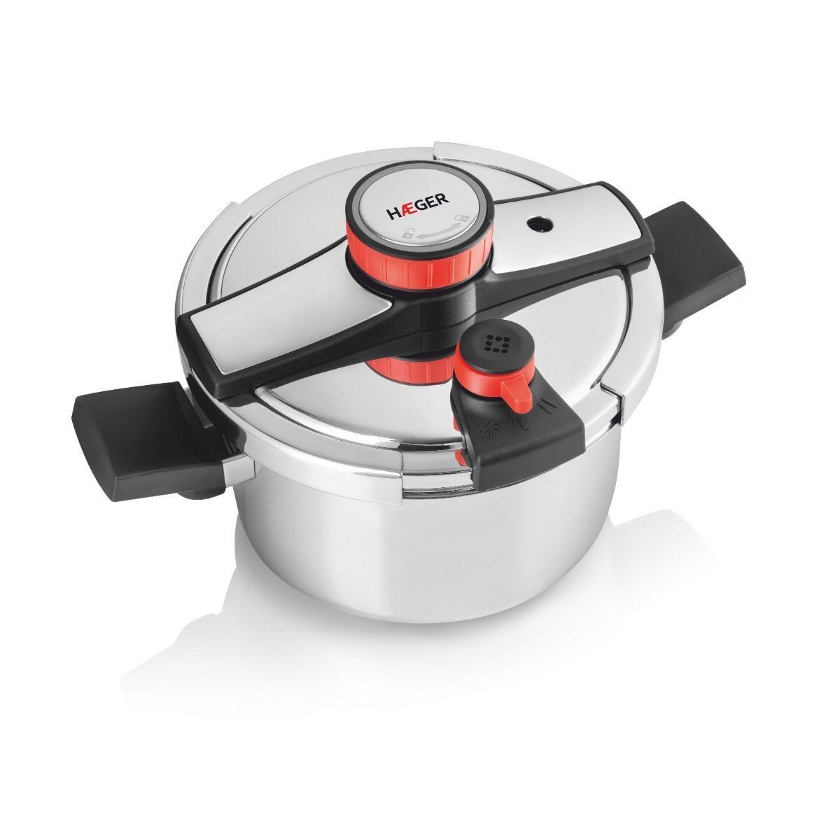 Haeger Easy Cooker 2 in 1 PC-8SS.023A Χύτρα Ταχύτητας 8 lt Stainless Steel