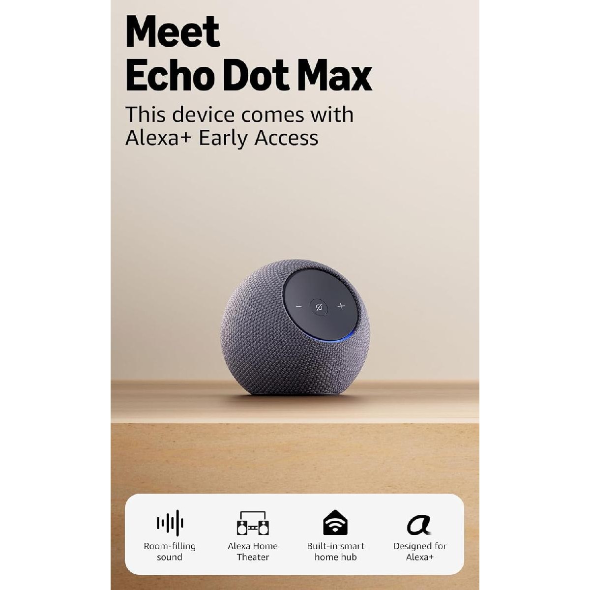 Amazon Echo Dot Max (2025) Alexa speaker Graphite (B0DKLFHZDH)