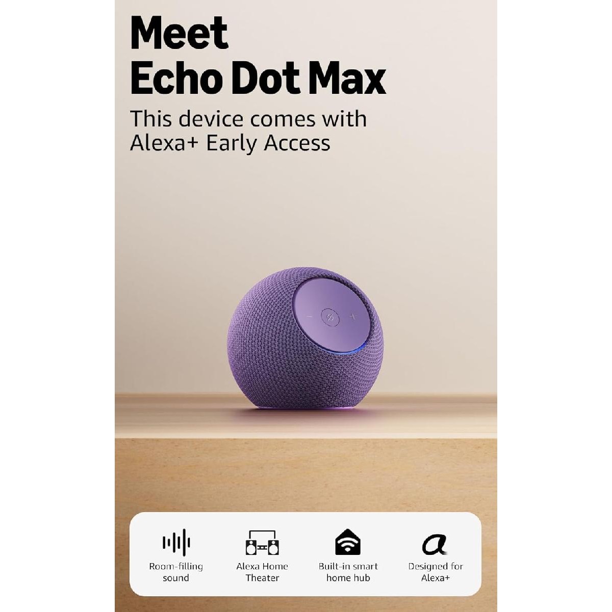 Amazon Echo Dot Max (2025) Alexa speaker Amethyst (B0DKLDMHYB)