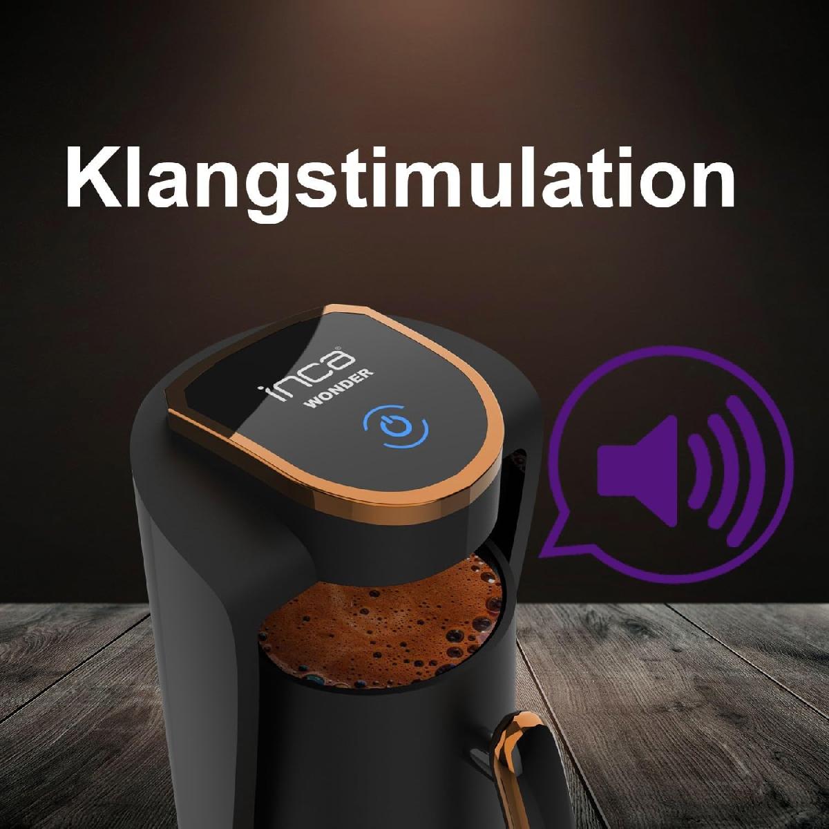 Inca IKM-01 αυτόματη καφετιέρα ελληνικού καφέ  Wonder Serie 400 watt 250ml black gold