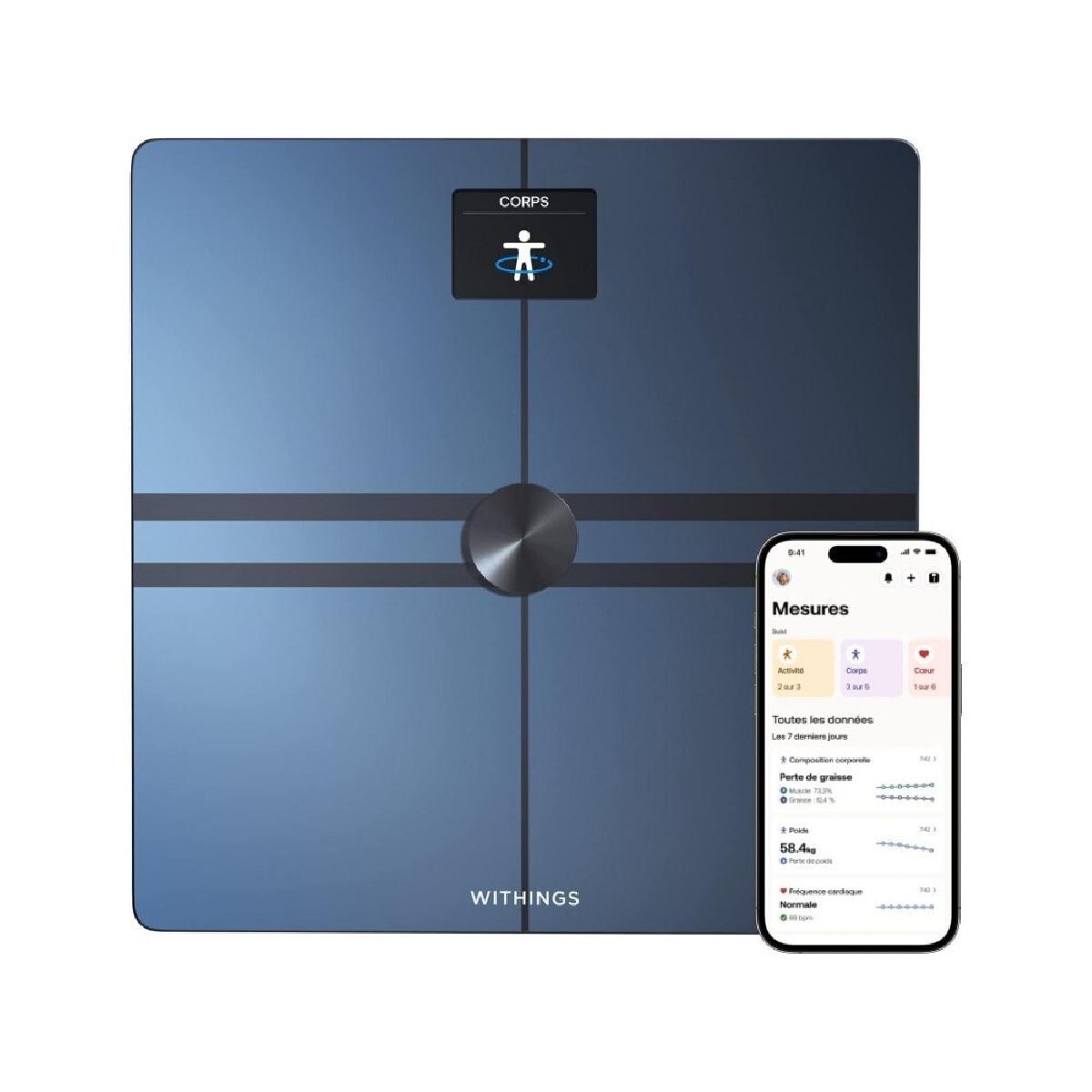 Withings Scale Body Comp Smart με Λιπομέτρηση Wi-Fi & Bluetooth black  (WBS12BLACKALLINTER)