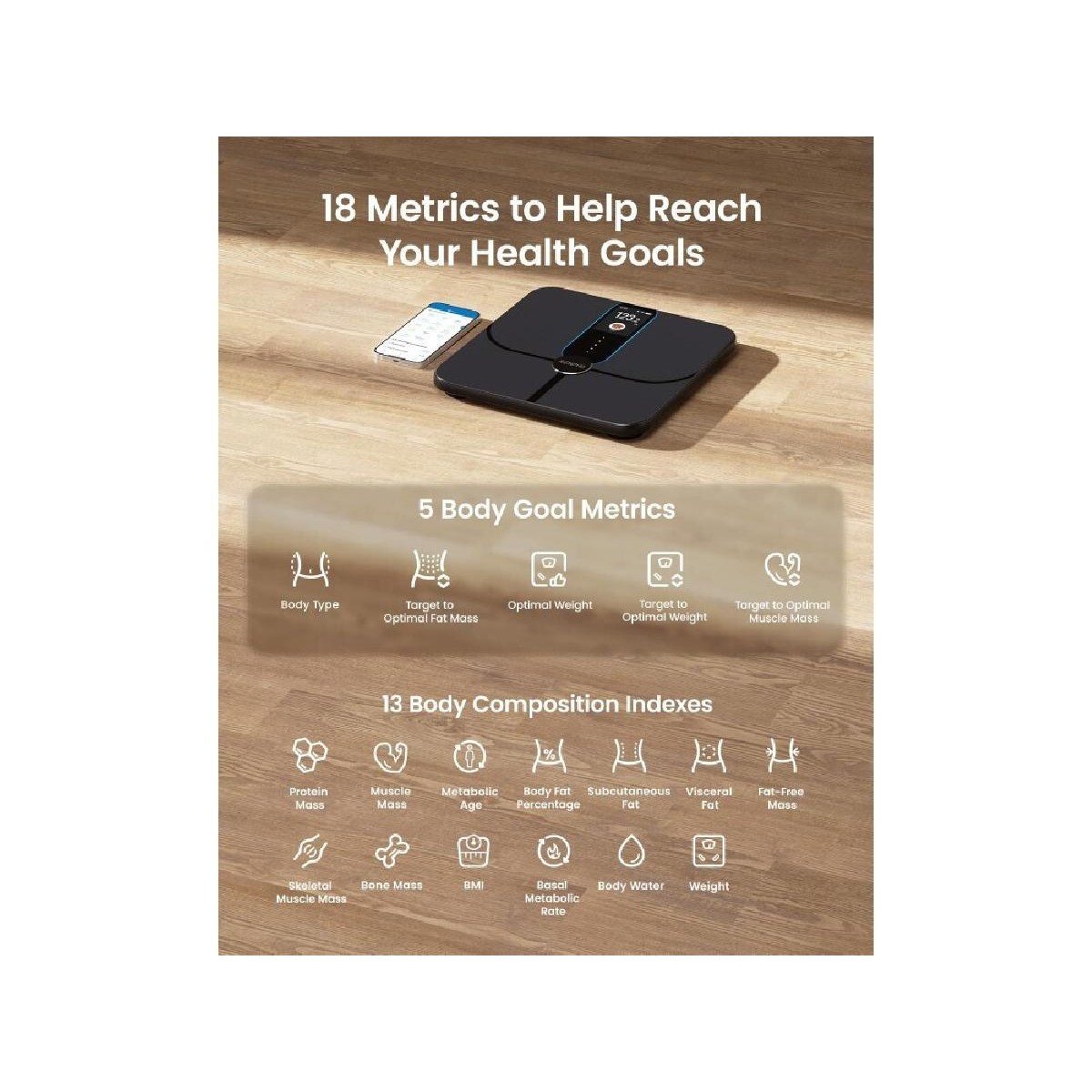 Renpho Elis Nova Scale Smart Body Analysis black  (PEU-R-A031)