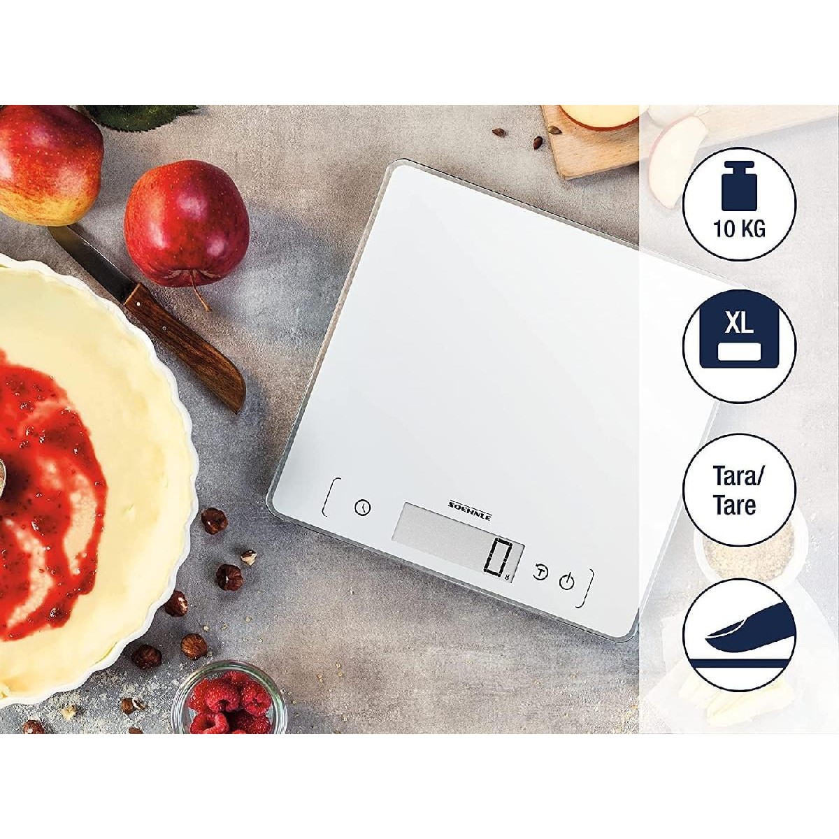 Soehnle Page Comfort 400 Ψηφιακή Ζυγαριά Κουζίνας 10kg white (61505)