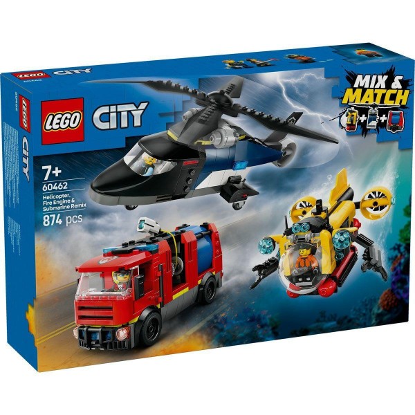 LEGO® City Helicopter, Fire Truck & Submarine Remix (60462)