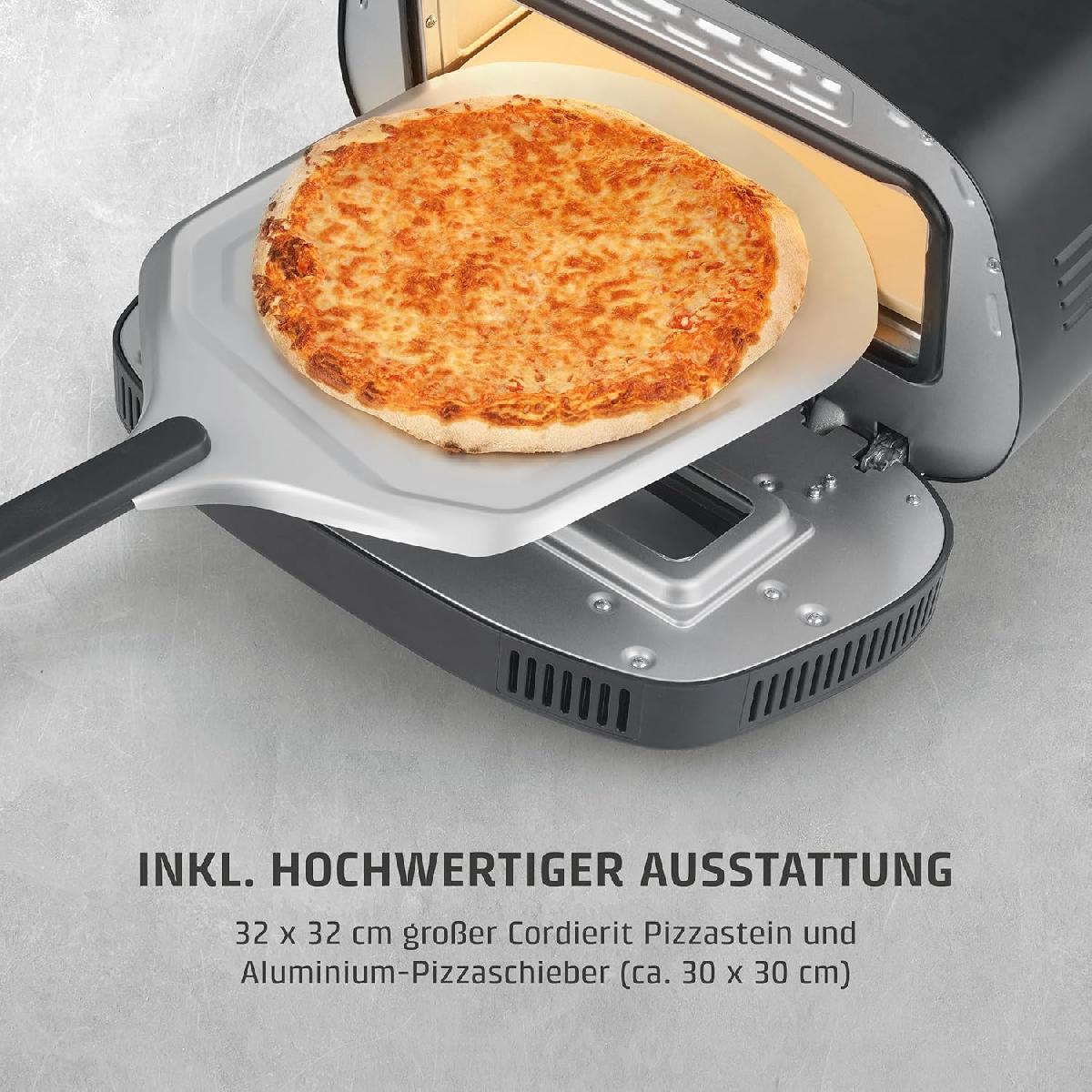 Caso PizzaChef 430° Φούρνος Πίτσας Χωρητικότητας 32cm black silver (2984)