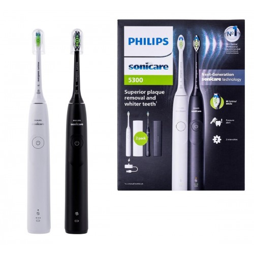 Philips HX7109/01 Sonicare 5300 Ηλεκτρική Οδοντόβουρτσα duopack black & white