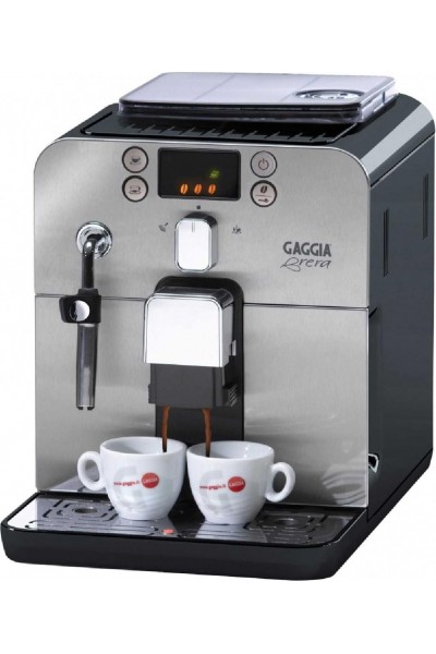 Gaggia Brera RI9305/11 αυτόματη μηχανή espresso με ενσωματωμένο μύλο άλεσης 1400 watt 15 bar silver black