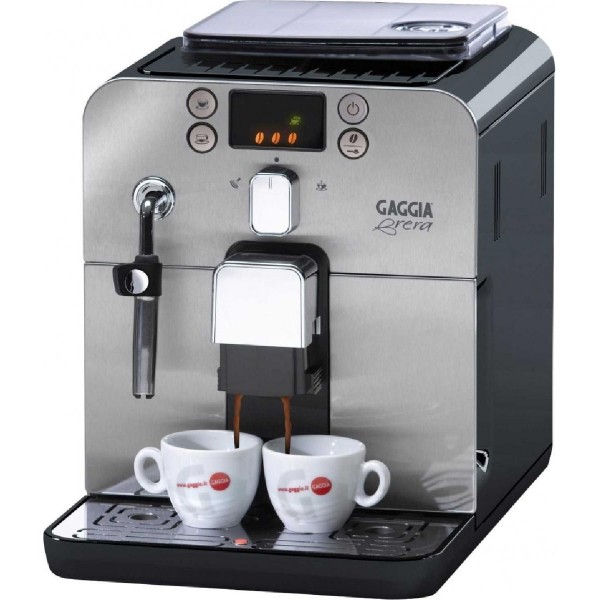 Gaggia Brera RI9305/11 αυτόματη μηχανή espresso με ενσωματωμένο μύλο άλεσης 1400 watt 15 bar silver black