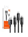 Mcdodo CA-5790 3-in-1 USB-A to USB-C, Lightning, Micro USB  Data Cable 1.2m