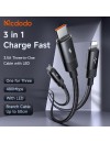 Mcdodo CA-5790 3-in-1 USB-A to USB-C, Lightning, Micro USB  Data Cable 1.2m