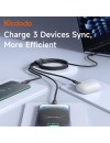 Mcdodo CA-5790 3-in-1 USB-A to USB-C, Lightning, Micro USB  Data Cable 1.2m
