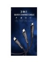 Mcdodo CA-6960 3-in-1 USB-A to Lightning, Micro, Type-C Data Cable  1.2m