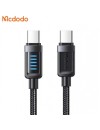 Mcdodo CA-0350 240 watt USB-C to C Cable with Dynamic Charging LED 1.2m black
