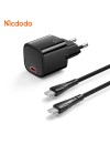 Mcdodo CH-4692 20 watt 1A PD Fast Charger (EU) & USB-C to USB-C cable 1.2m black