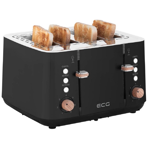 ECG ST4768 Timber Φρυγανιέρα 4 Θέσεων 1850 watt black