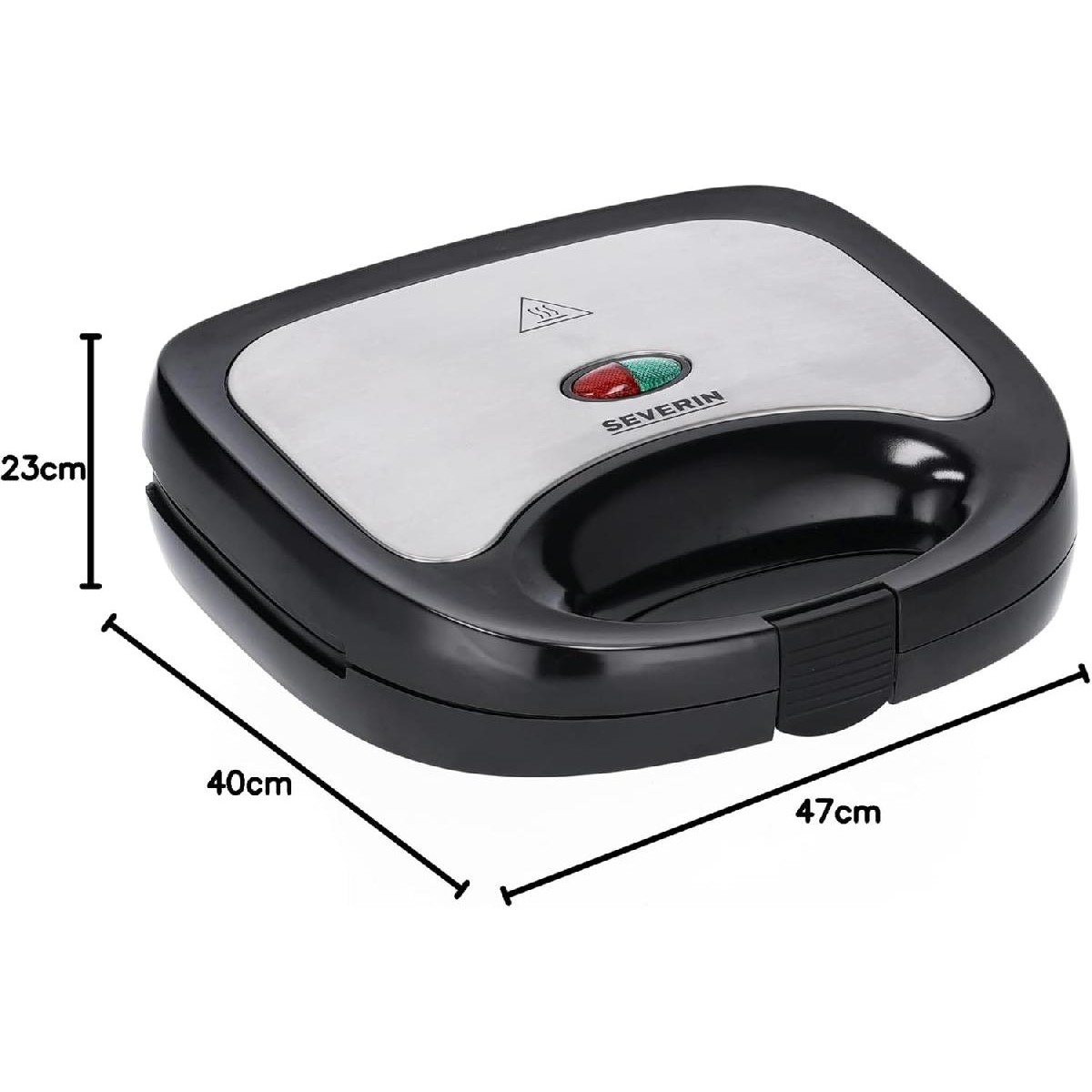 Severin SA 2969 Τοστιέρα 600 watt 2 Θέσεων black stainless steel