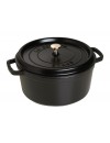 Staub La Cocotte Round Κατσαρόλα από Μαντέμι 18cm 1.7 lt για όλες τις εστίες black (40509-485-0)