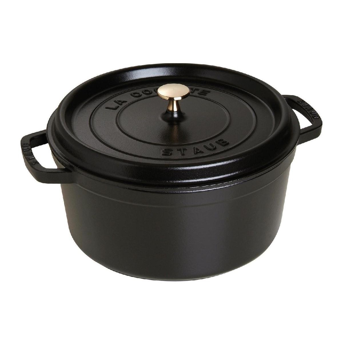 Staub La Cocotte Round Κατσαρόλα από Μαντέμι 18cm 1.7 lt για όλες τις εστίες black (40509-485-0)