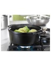 Staub La Cocotte Round Κατσαρόλα από Μαντέμι 18cm 1.7 lt για όλες τις εστίες black (40509-485-0)